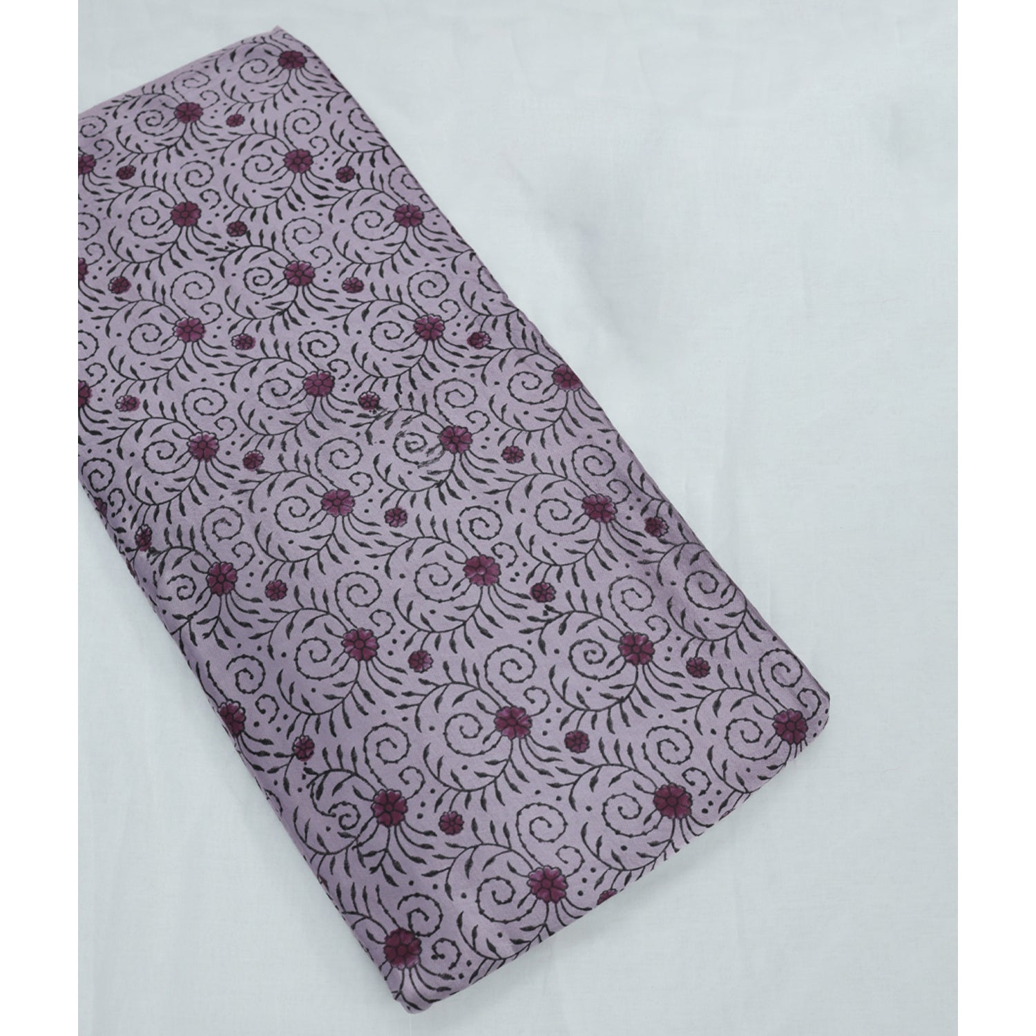 MASHRU SILK HANDBLOCK PRINTED FABRIC