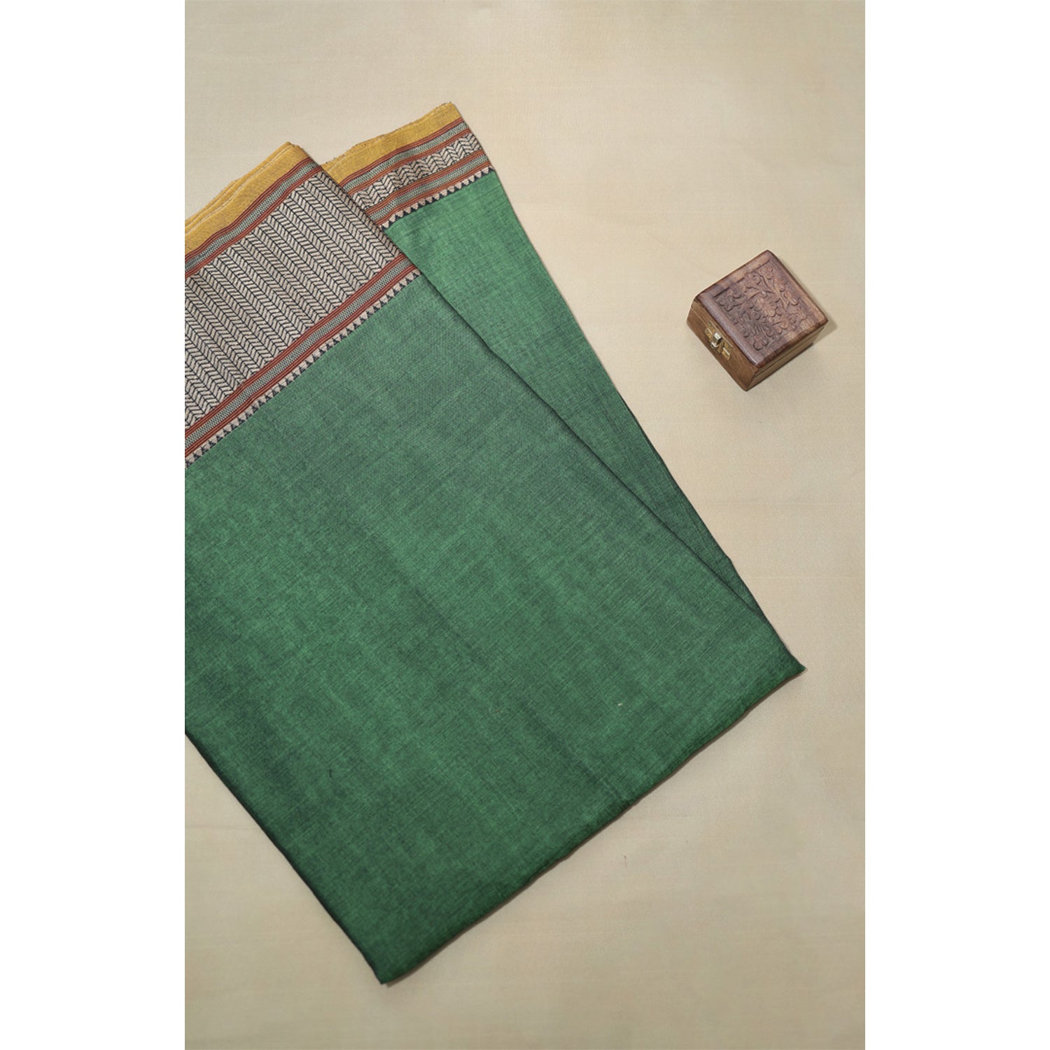 HANDLOOM COTTON NARAYANPET BORDER FABRIC