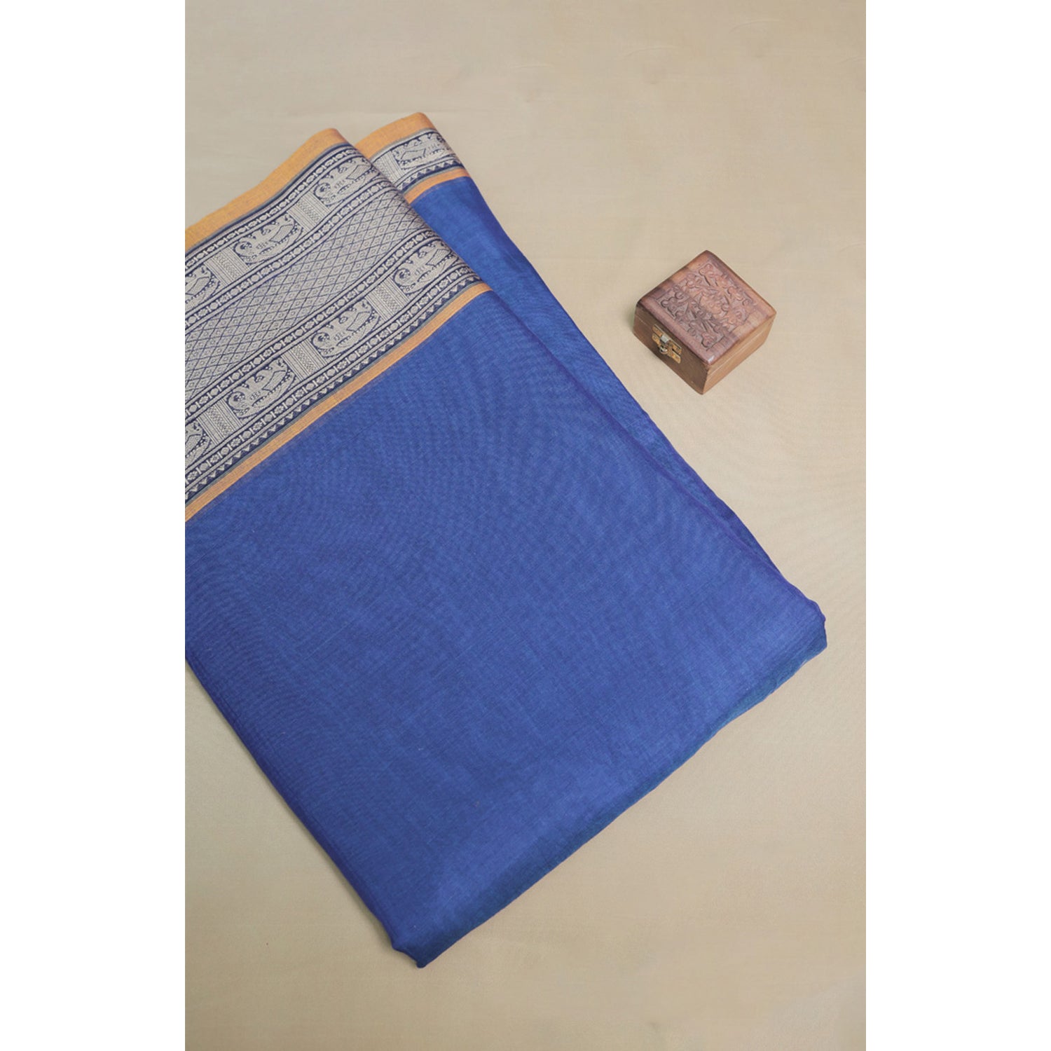 HANDLOOM COTTON NARAYANPET BORDER FABRIC