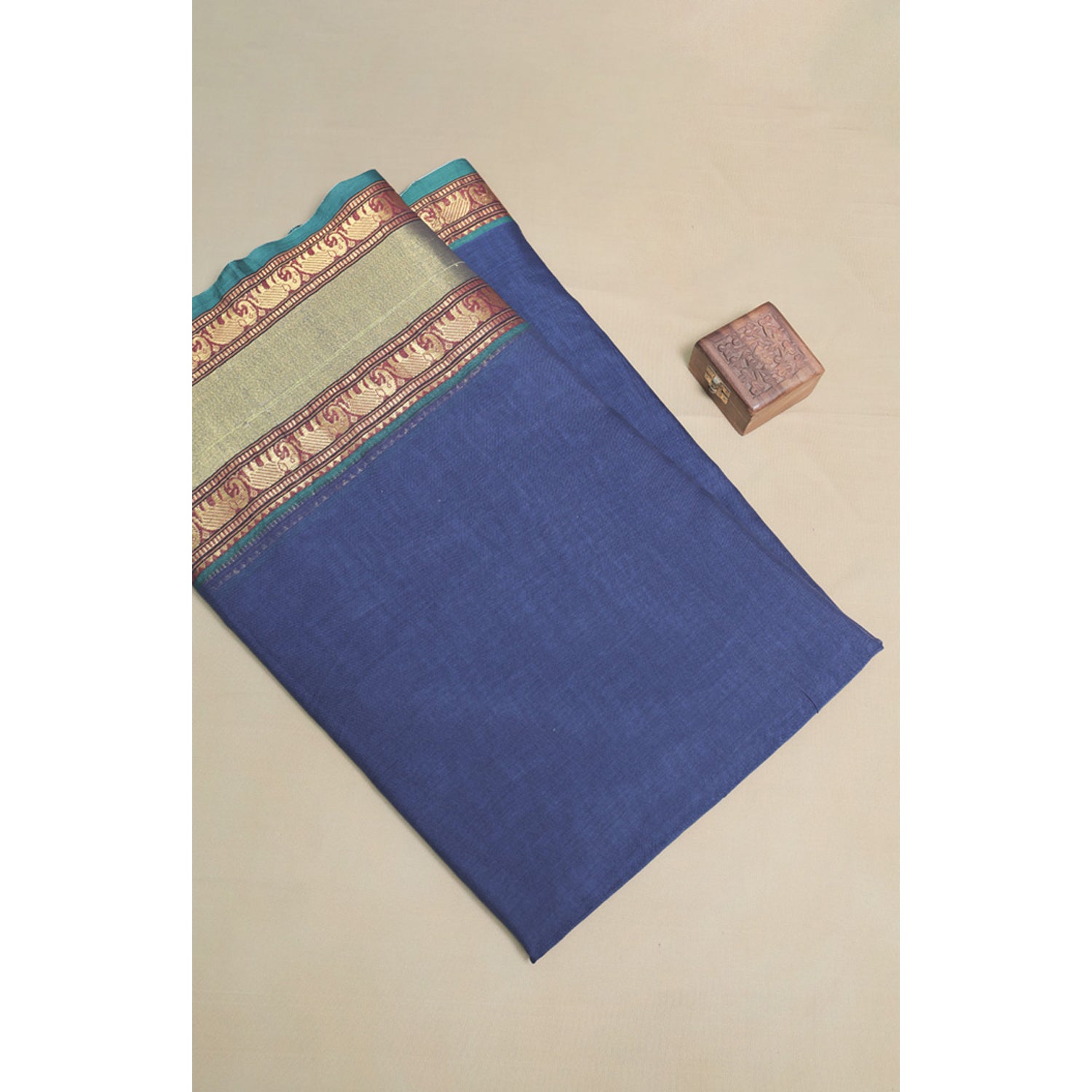 HANDLOOM COTTON NARAYANPET BORDER FABRIC