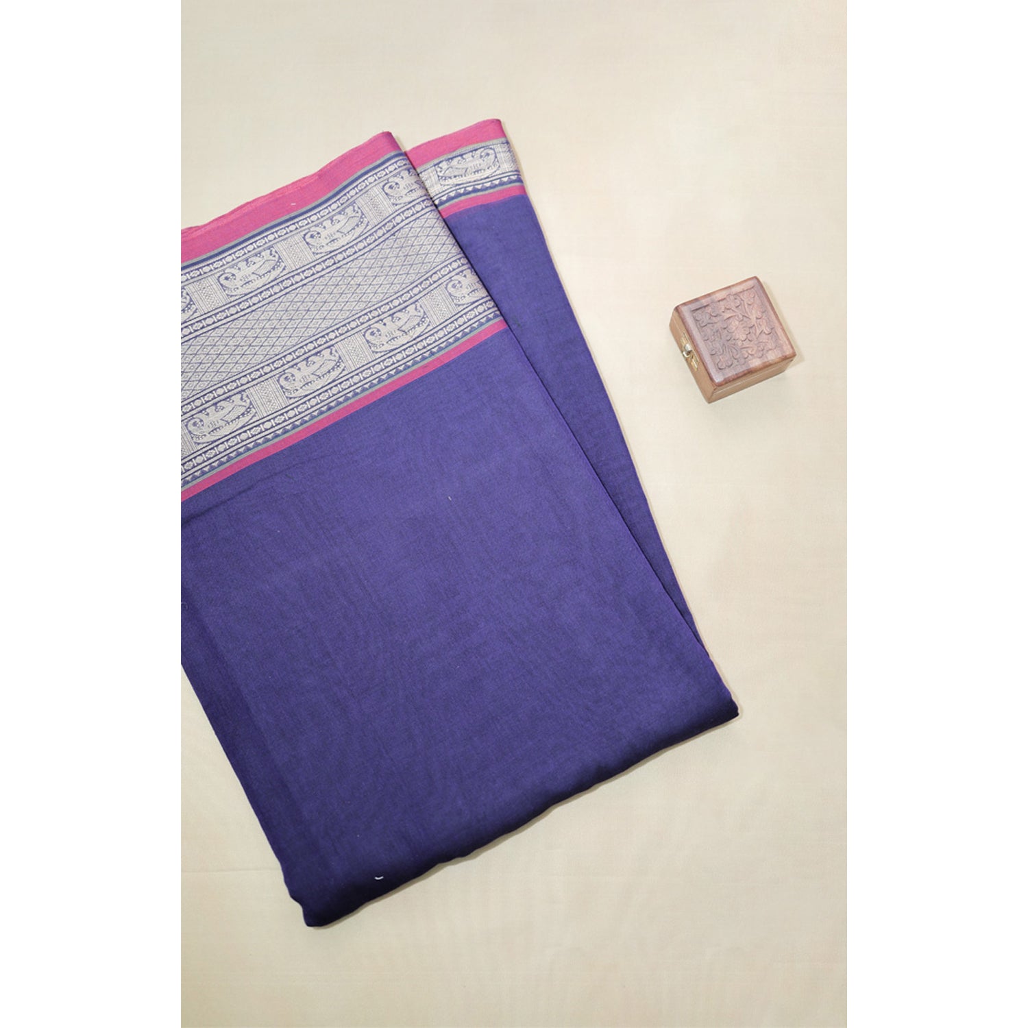 HANDLOOM COTTON NARAYANPET BORDER FABRIC