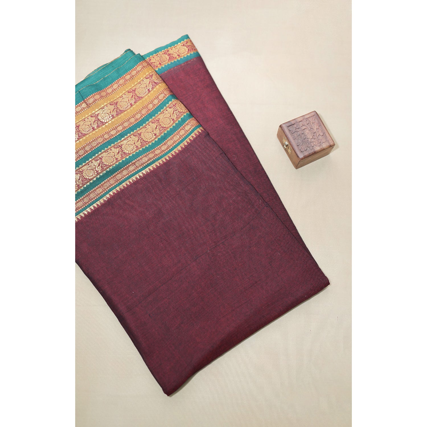 HANDLOOM COTTON NARAYANPET BORDER FABRIC