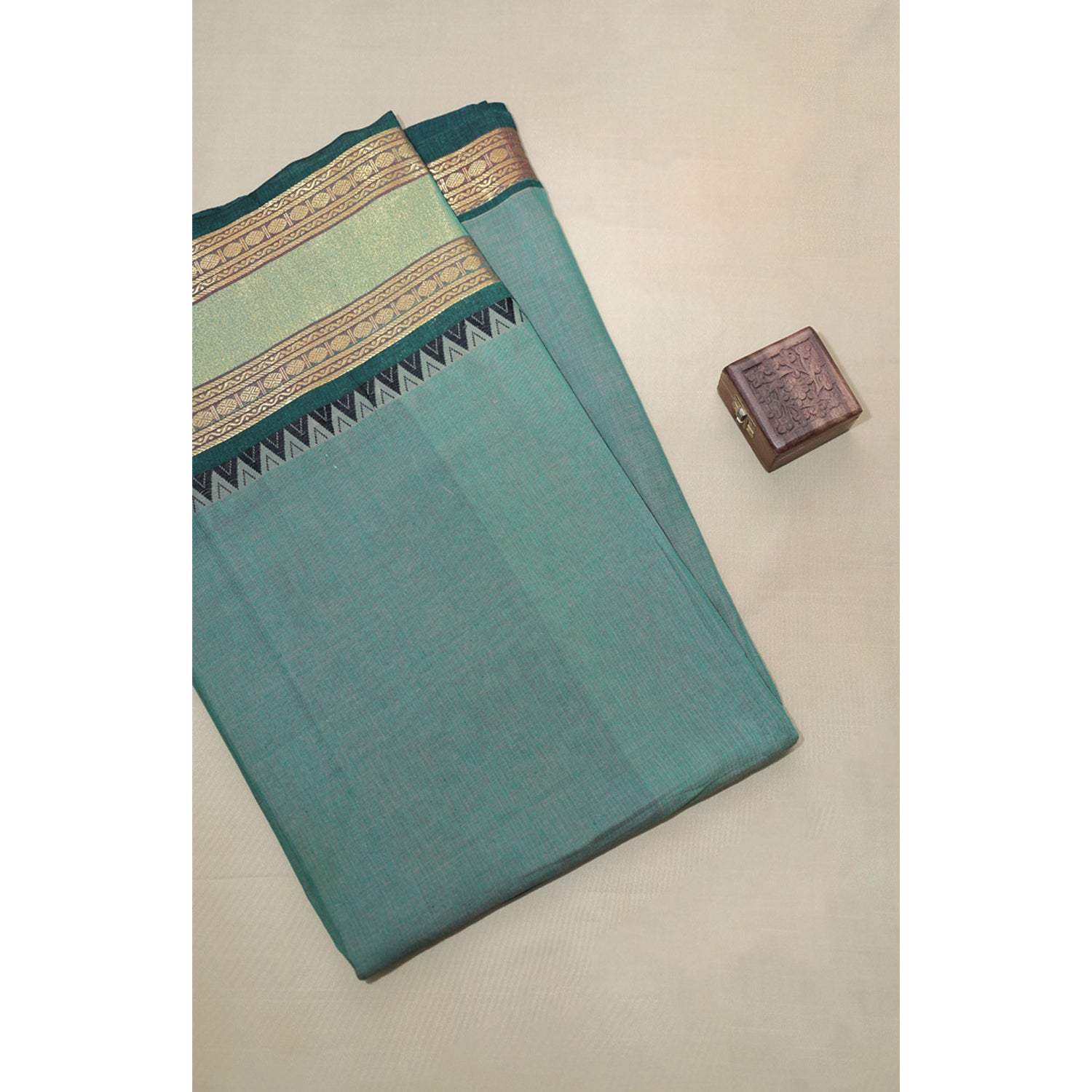 HANDLOOM COTTON NARAYANPET BORDER FABRIC