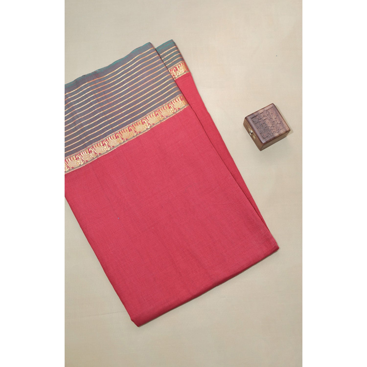 HANDLOOM COTTON NARAYANPET BORDER FABRIC