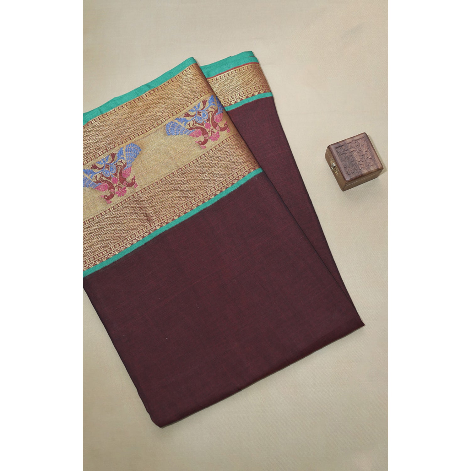 HANDLOOM COTTON NARAYANPET BORDER FABRIC