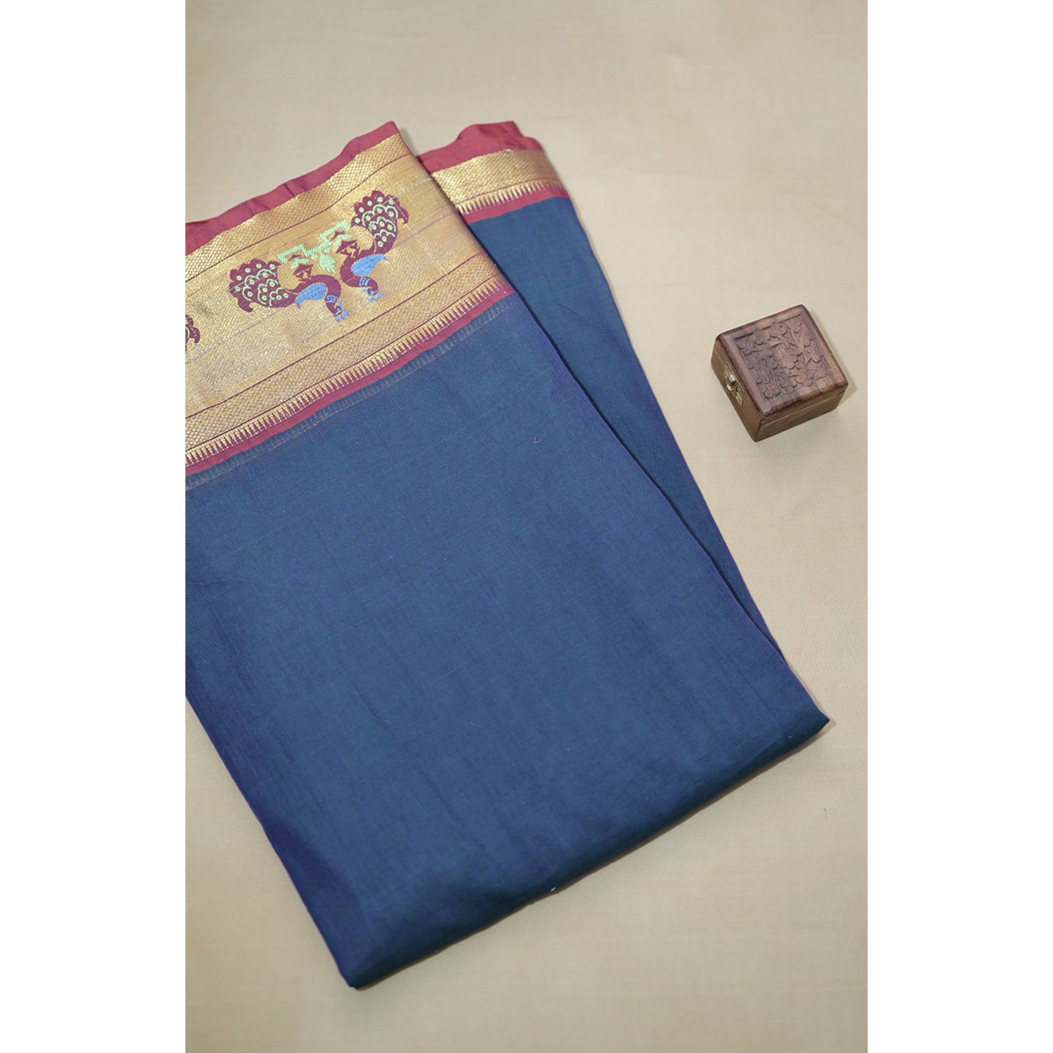 HANDLOOM COTTON NARAYANPET BORDER FABRIC