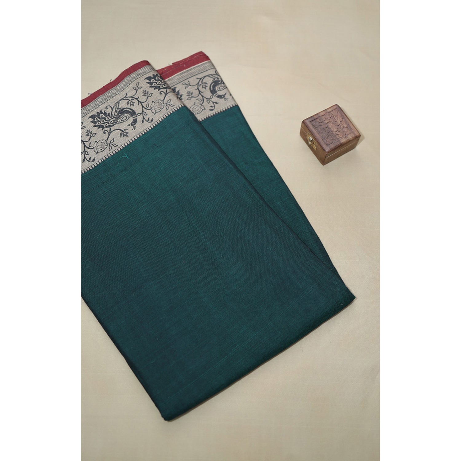 HANDLOOM COTTON NARAYANPET BORDER FABRIC