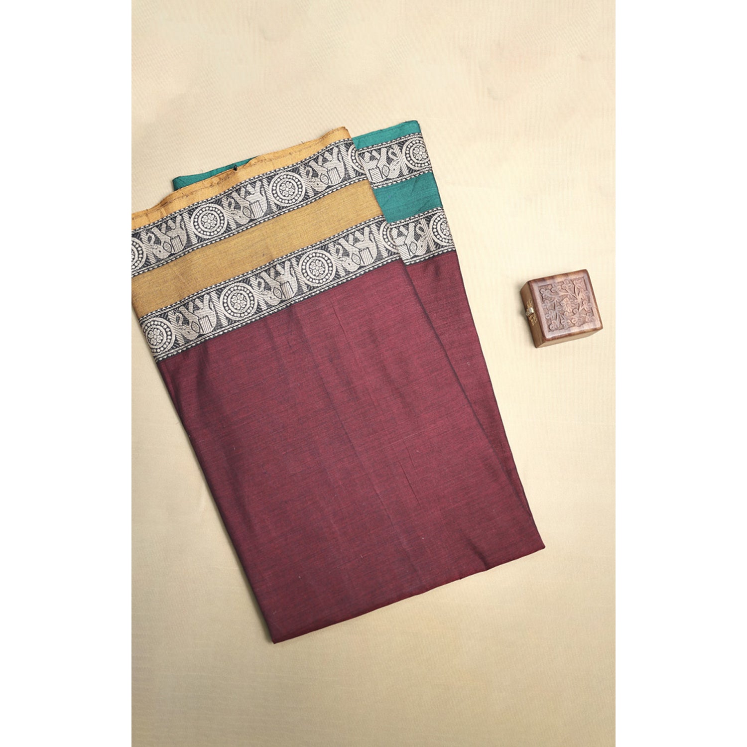 HANDLOOM COTTON NARAYANPET BORDER FABRIC