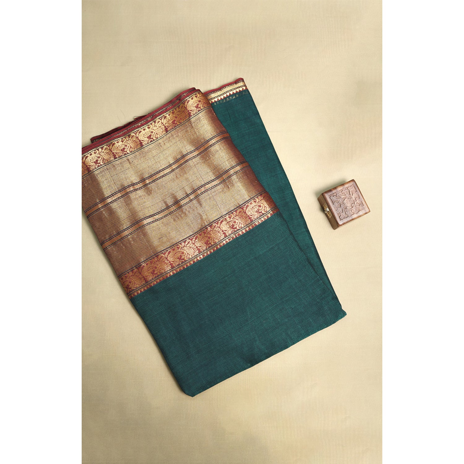 HANDLOOM COTTON NARAYANPET BORDER FABRIC