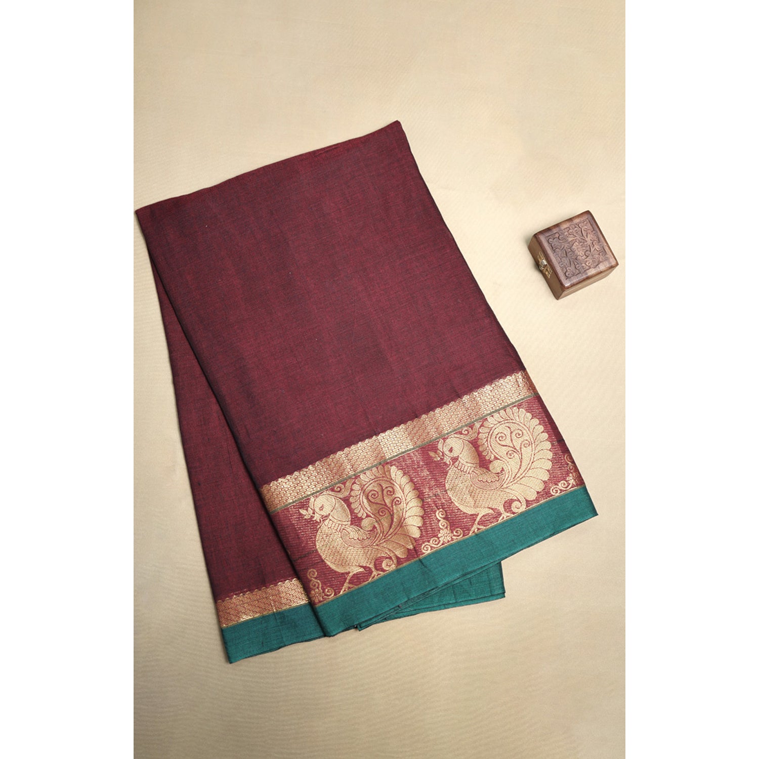 HANDLOOM COTTON NARAYANPET BORDER FABRIC