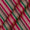 Katan Silk Pink and Green Colour Gold Stripes Banarasi Jacquard Fabric