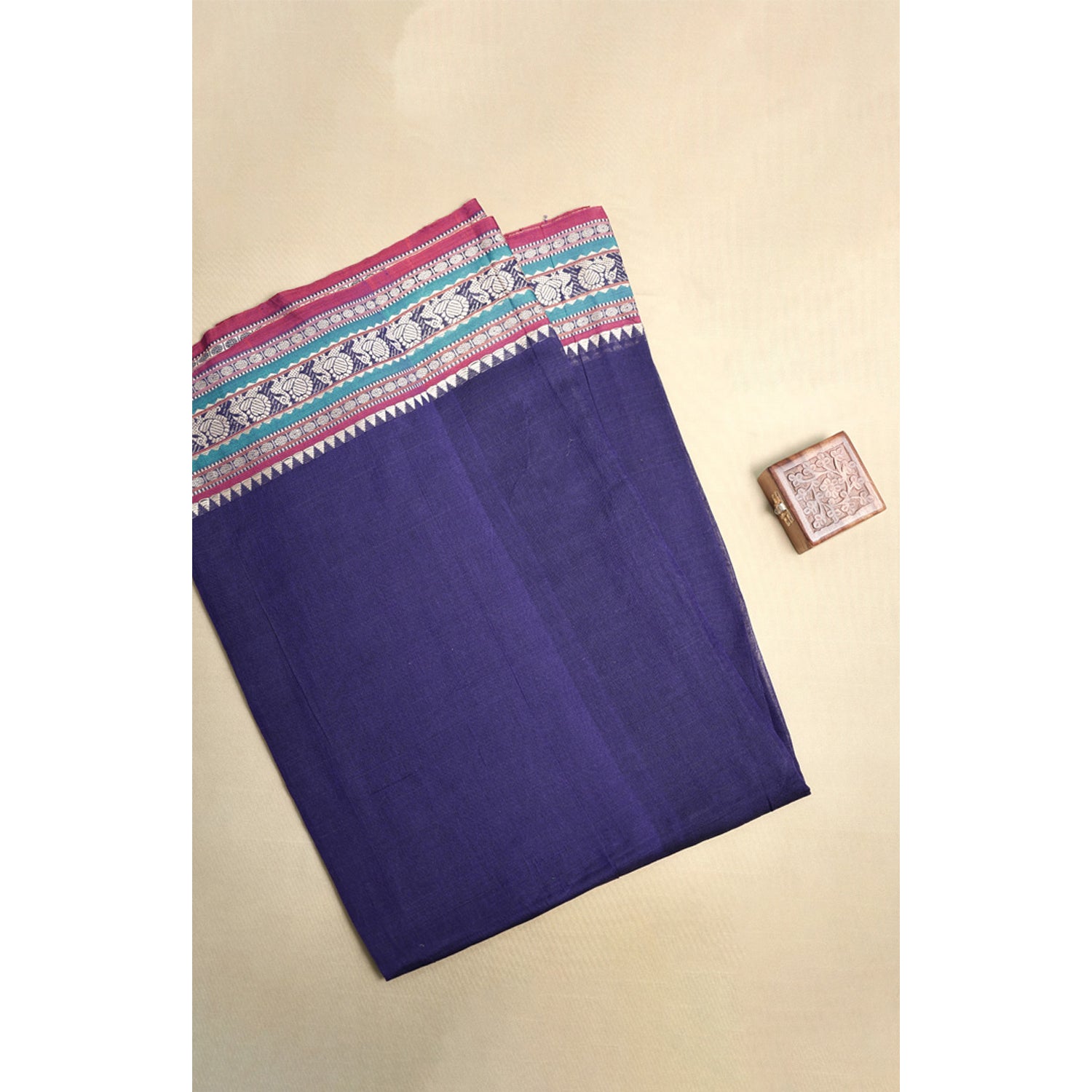 HANDLOOM COTTON NARAYANPET BORDER FABRIC