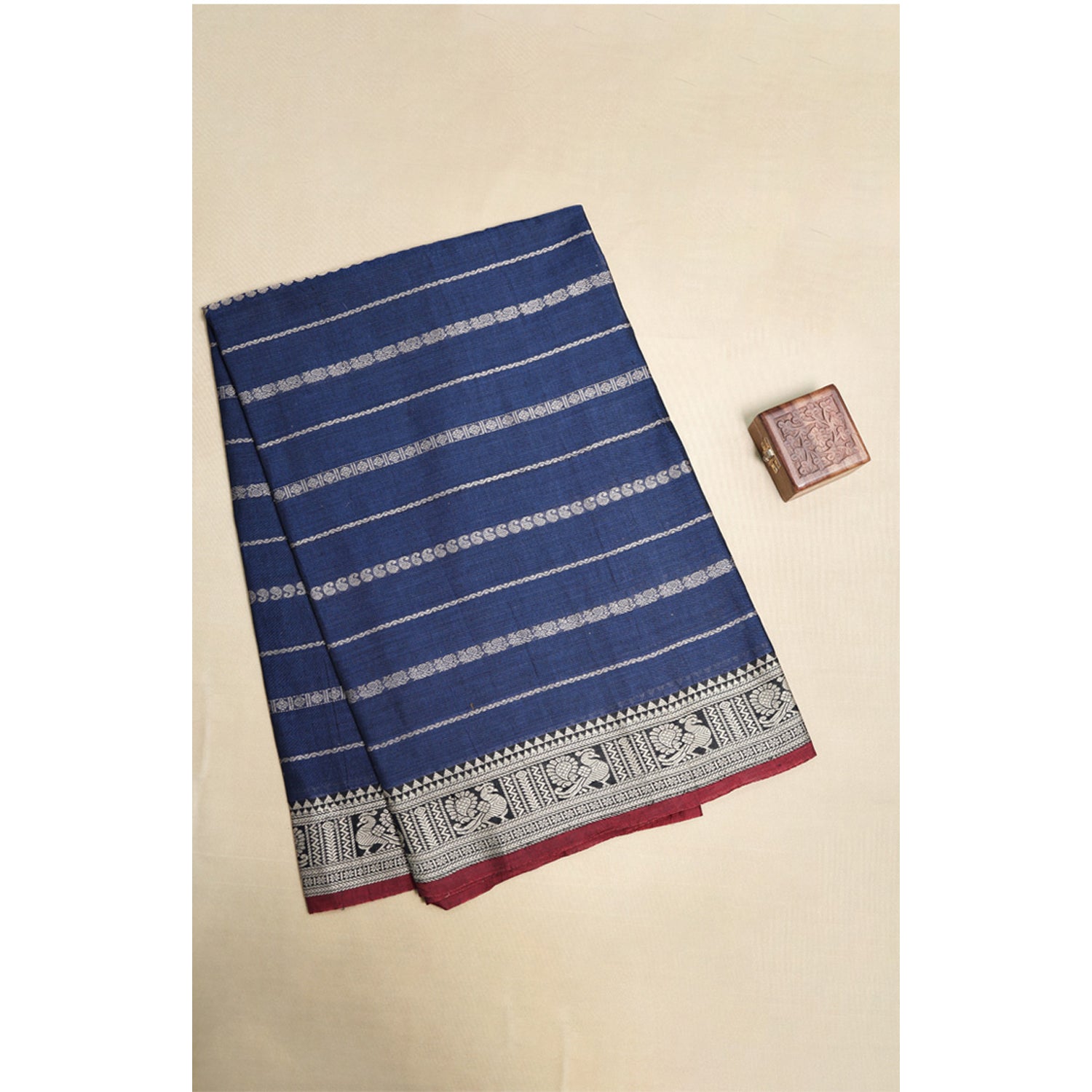HANDLOOM COTTON NARAYANPET BORDER FABRIC