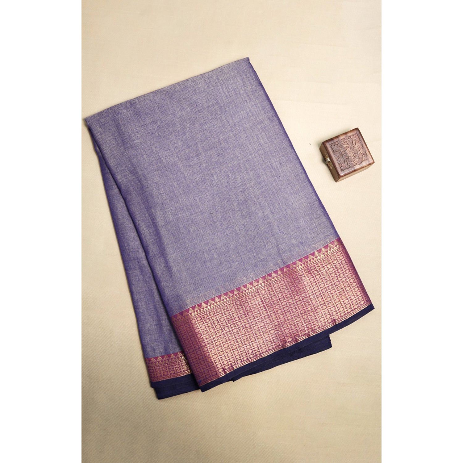 HANDLOOM COTTON NARAYANPET BORDER FABRIC