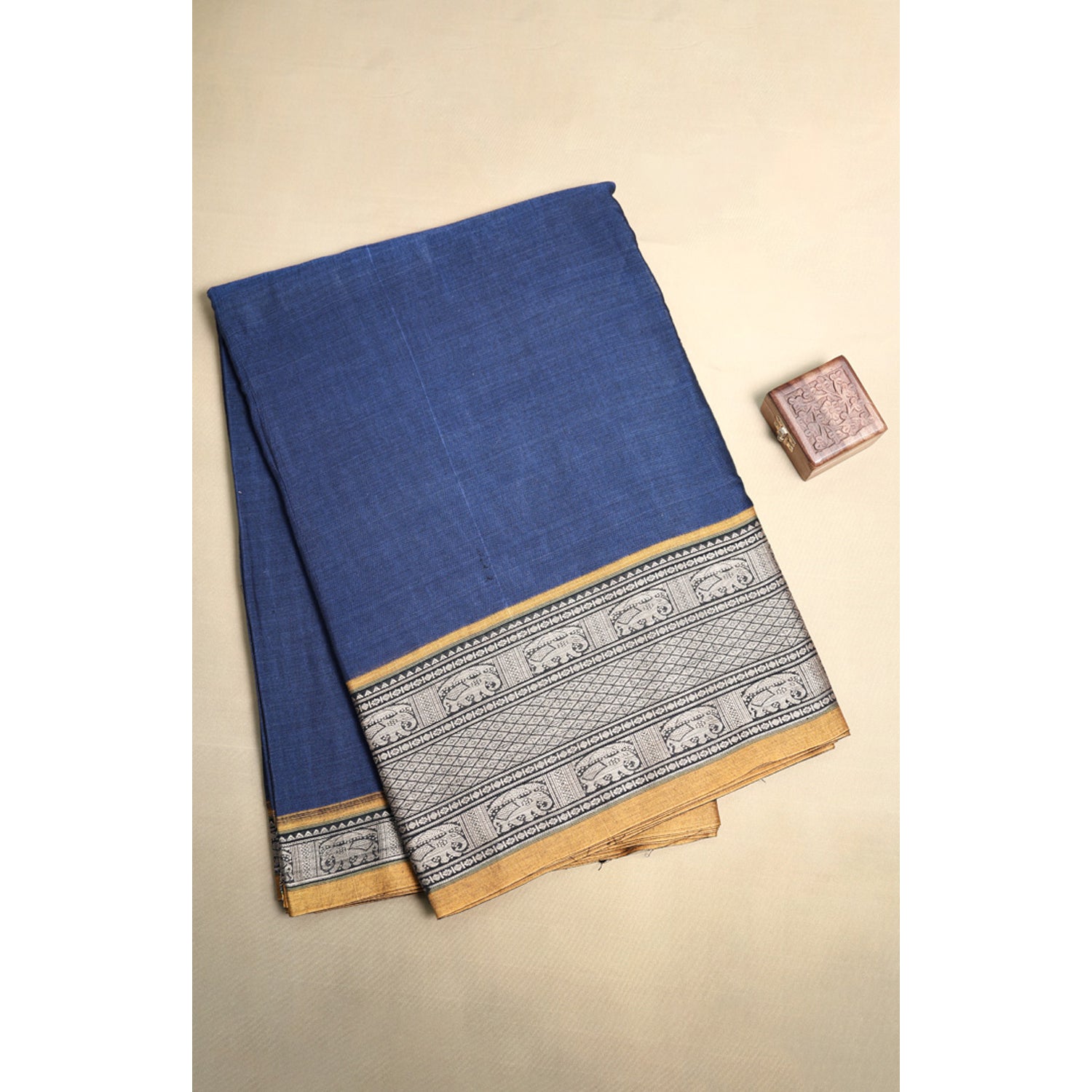 HANDLOOM COTTON NARAYANPET BORDER FABRIC