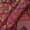 Ethnic Print on Magenta Pink Colour Munga Silk Feel Zari Brocade 46 Inches Width Fabric
