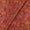 Ethnic Print on Poppy Red Colour Munga Silk Feel Zari Brocade 46 Inches Width Fabric