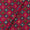 Ethnic Patola Print on Crimson Colour Chinnon Silk Feel Zari Brocade Fabric