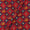 Ethnic Patola Print on Red Colour Chinnon Silk Feel Zari Brocade Fabric cut of 0.30 Meter