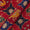 Ethnic Patola Print on Red Colour Chinnon Silk Feel Zari Brocade Fabric cut of 0.30 Meter