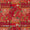 Ethnic Print on Red Colour Chinnon Silk Feel Zari Brocade 43 Inches Width Fabric