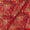 Ethnic Print on Red Colour Chinnon Silk Feel Zari Brocade 43 Inches Width Fabric