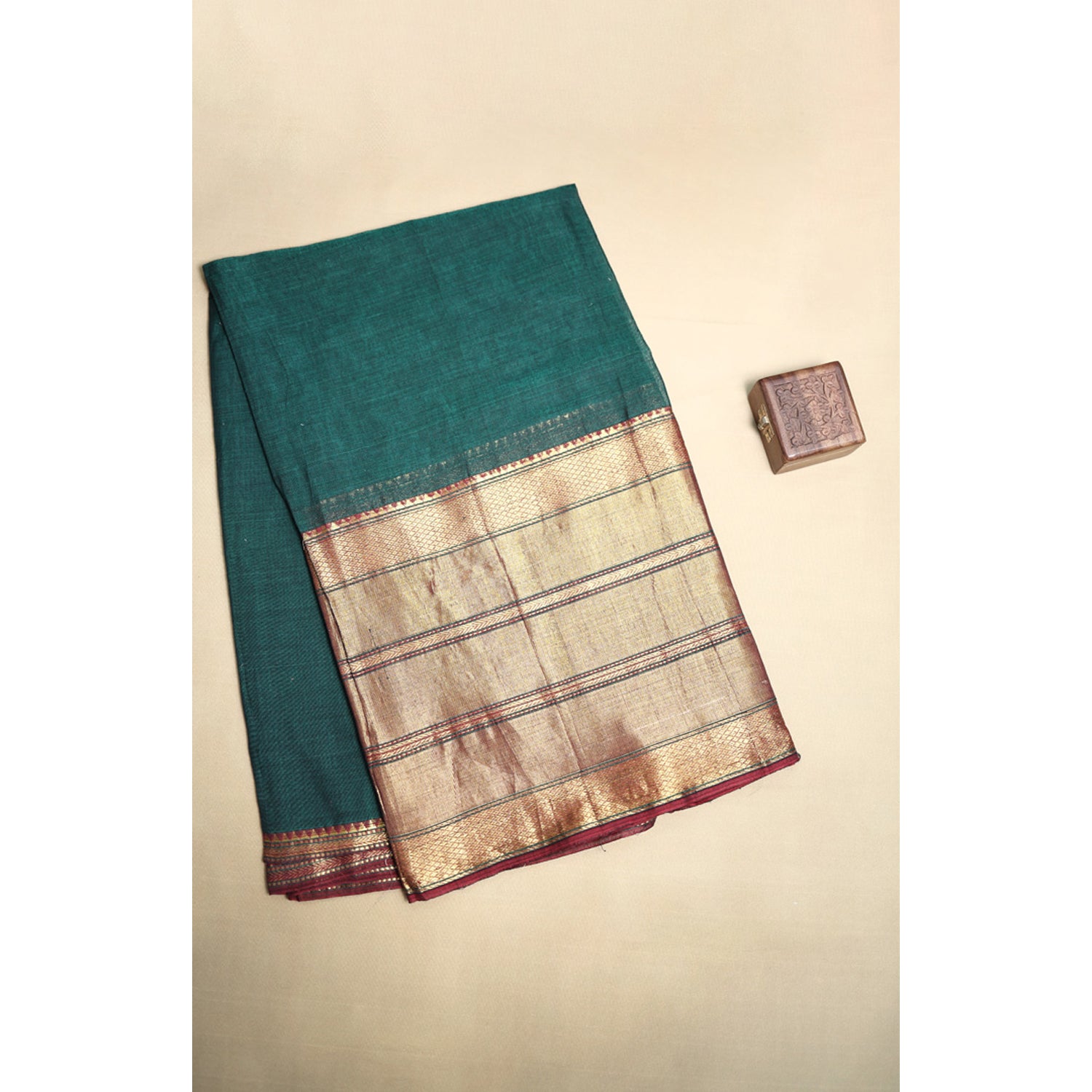 HANDLOOM COTTON NARAYANPET BORDER FABRIC