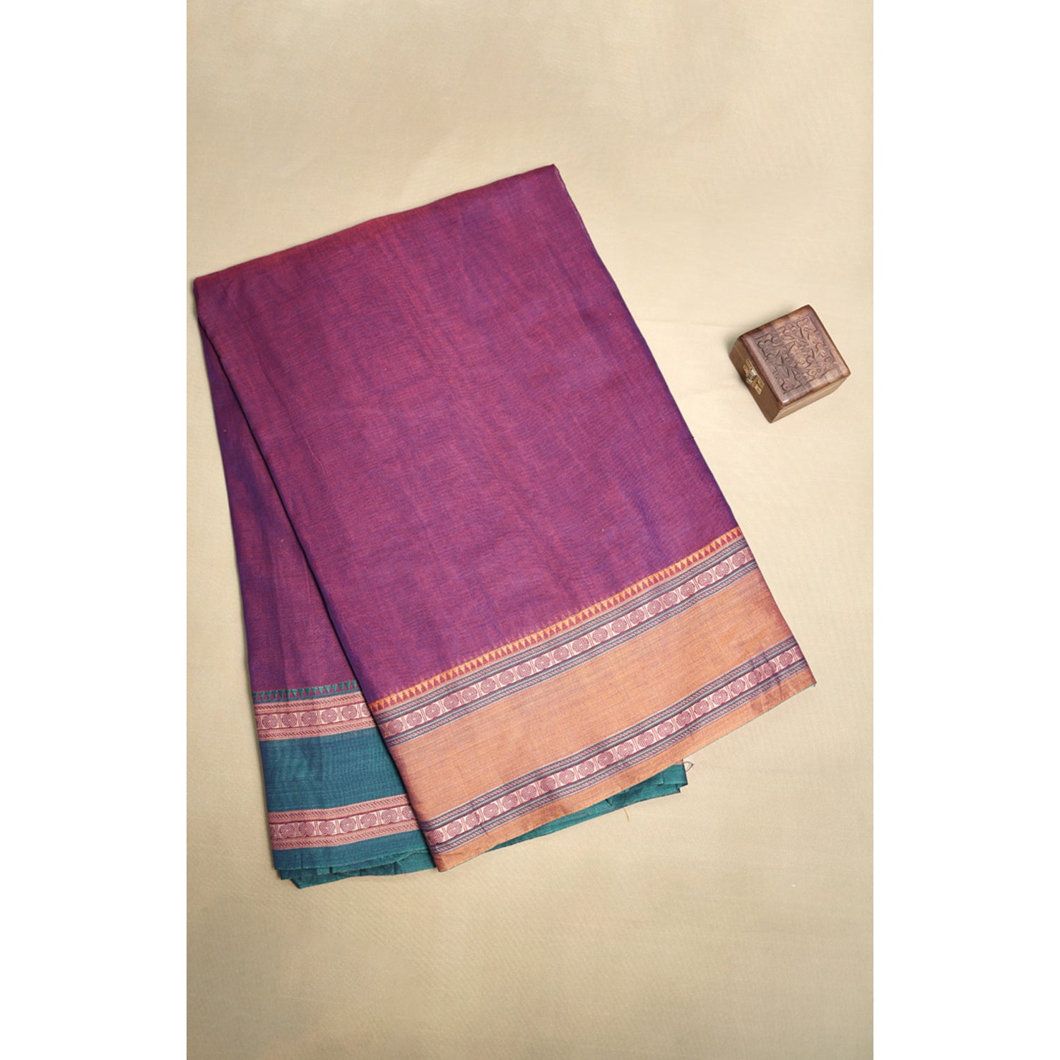 HANDLOOM COTTON NARAYANPET BORDER FABRIC