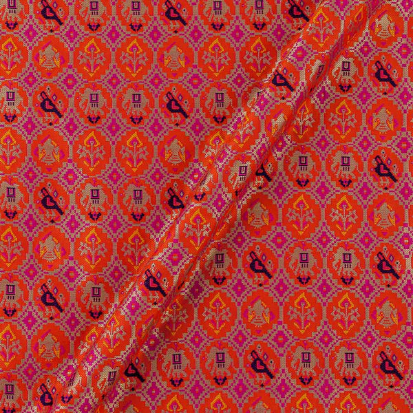 Banarasi Art Silk Hot Pink Colour Golden Jacquard Patola Fabric Online 6099U1