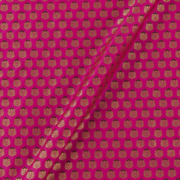 Banarasi Art Silk Hot Pink Colour Golden Jacquard Butti Fabric Online 6099W3