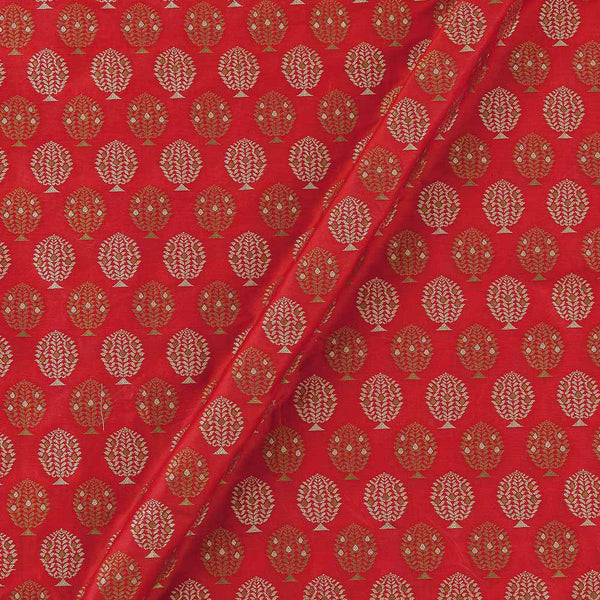 Banarasi Art Silk Orange X Pink Cross Tone Golden Jacquard Butti Fabric Online 6099X3