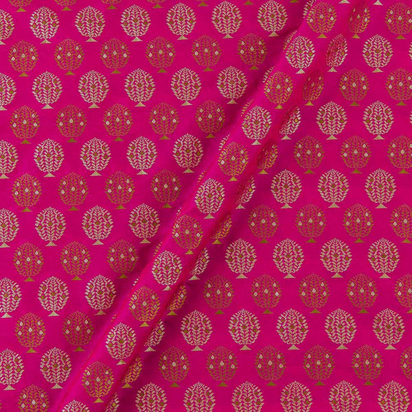 Buy Banarasi Art Silk Orange X Pink Cross Tone Golden Jacquard Butti Fabric  Online 6099X3 - SourceItRight