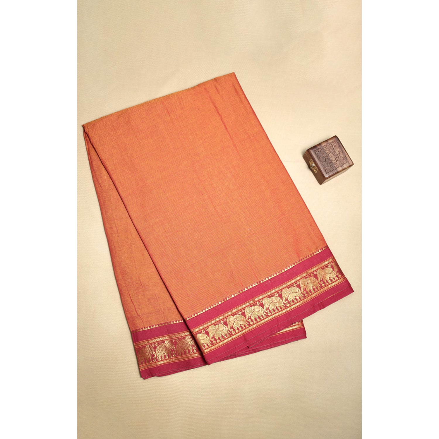 HANDLOOM COTTON NARAYANPET BORDER FABRIC