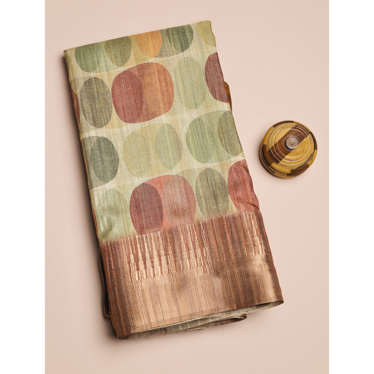 SEMI TUSSAR PRINTED FABRIC