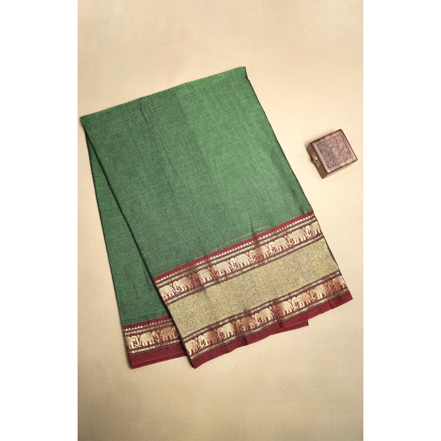 HANDLOOM COTTON NARAYANPET BORDER FABRIC