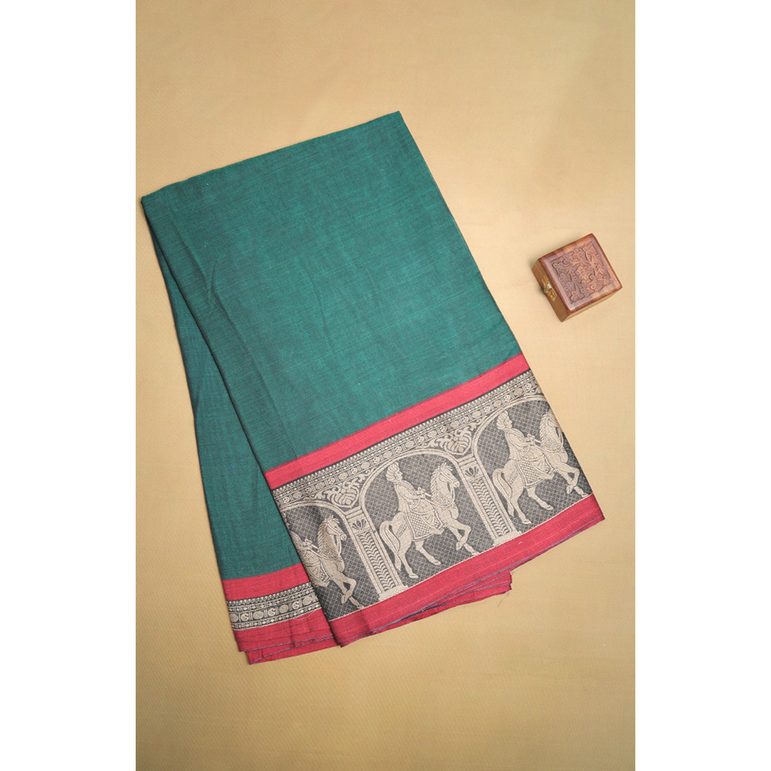 HANDLOOM COTTON NARAYANPET BORDER FABRIC