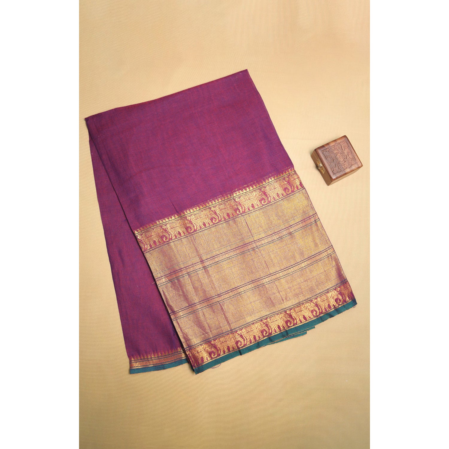 HANDLOOM COTTON NARAYANPET BORDER FABRIC