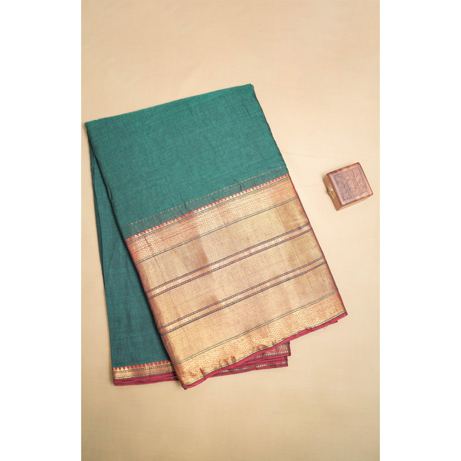 HANDLOOM COTTON NARAYANPET BORDER FABRIC