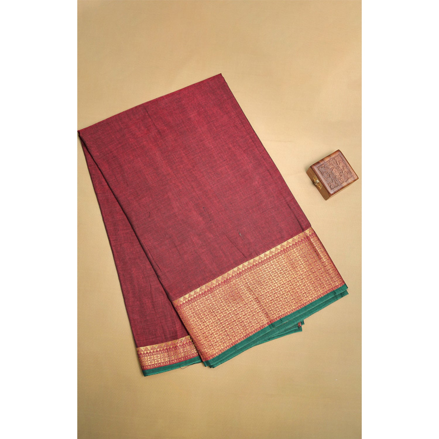 HANDLOOM COTTON NARAYANPET BORDER FABRIC