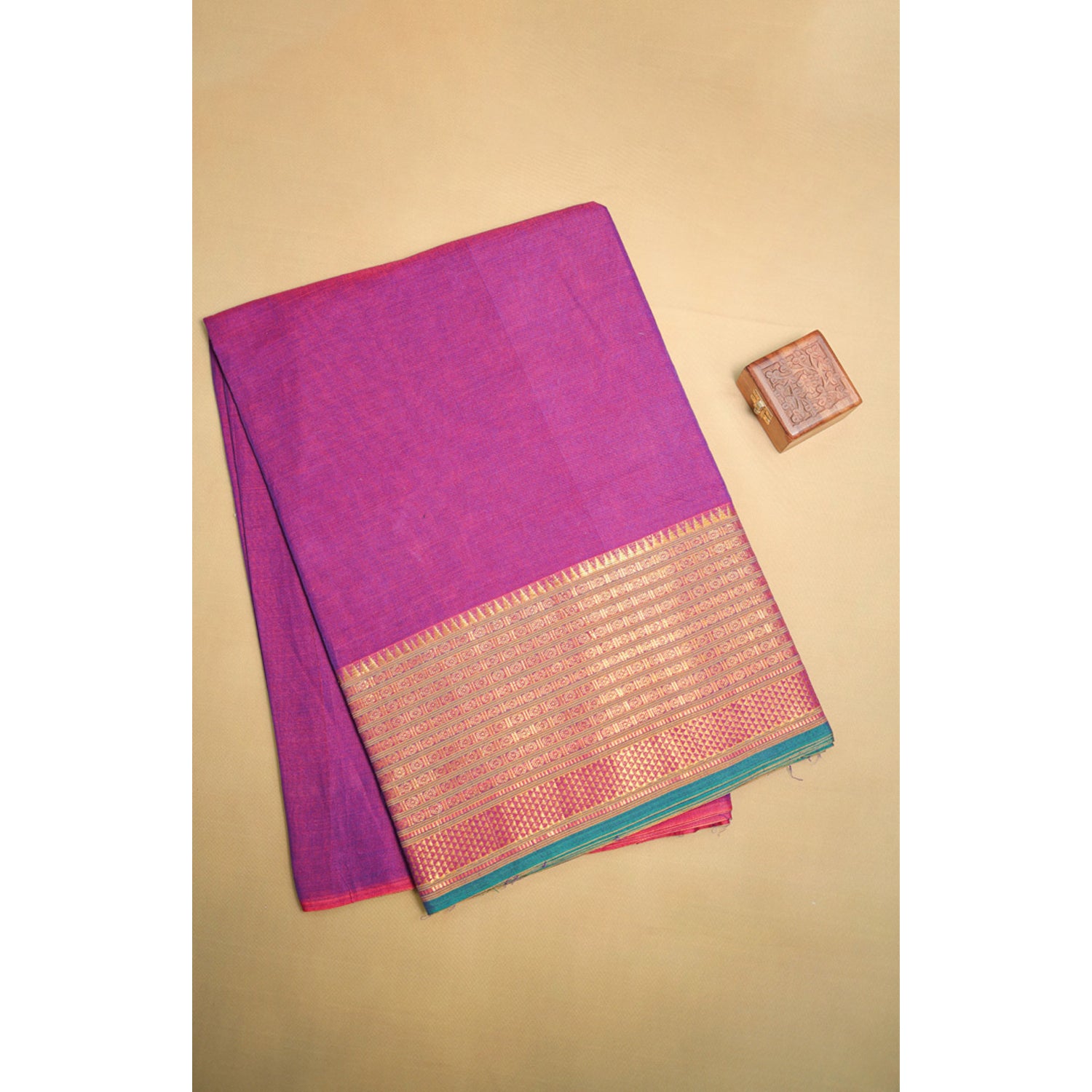 HANDLOOM COTTON NARAYANPET BORDER FABRIC