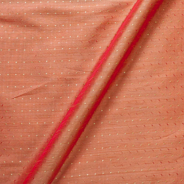 Poly Satin Peach Colour Dobby Jacquard Fabric