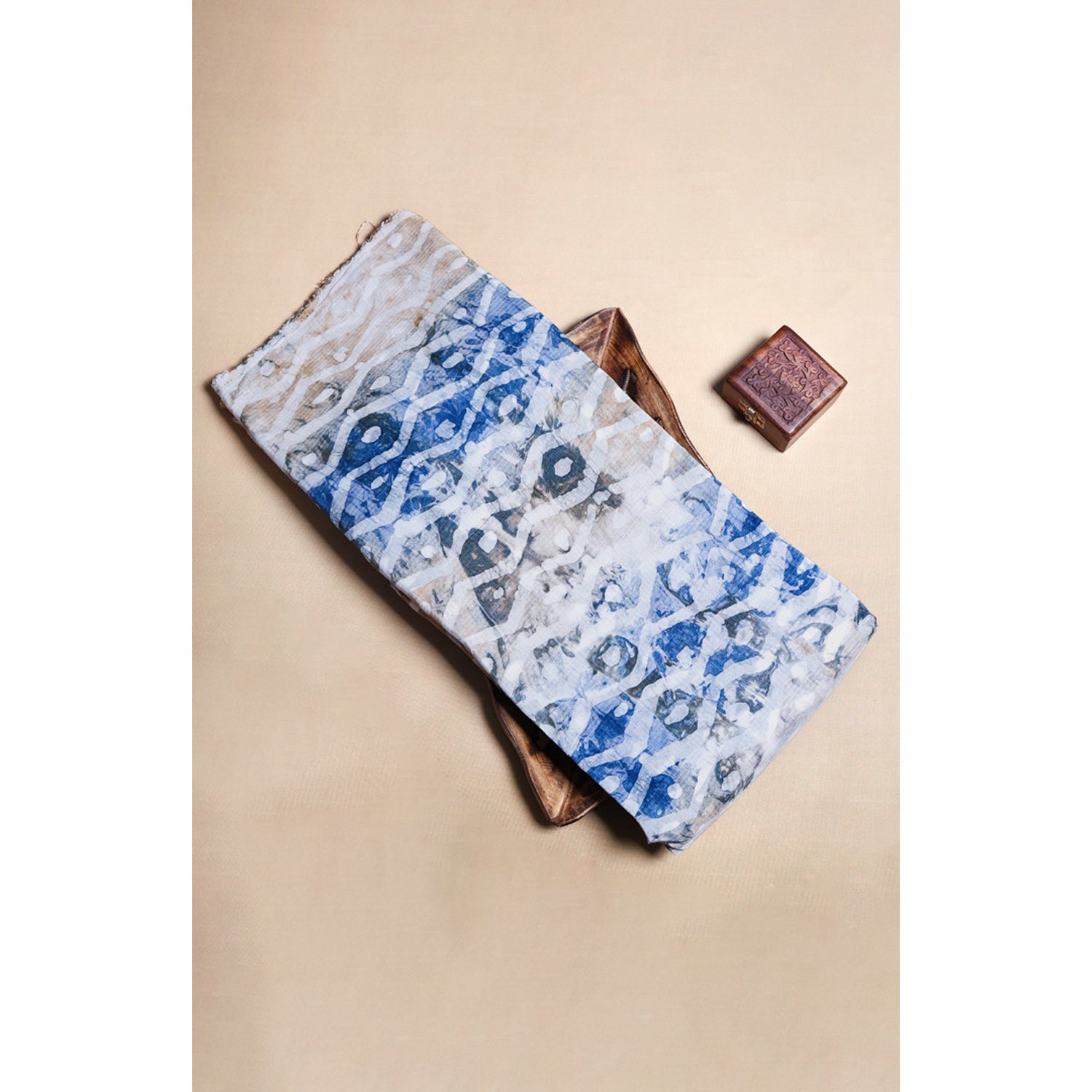 MUSLIN CHECKS BATIK PRINTED FABRIC