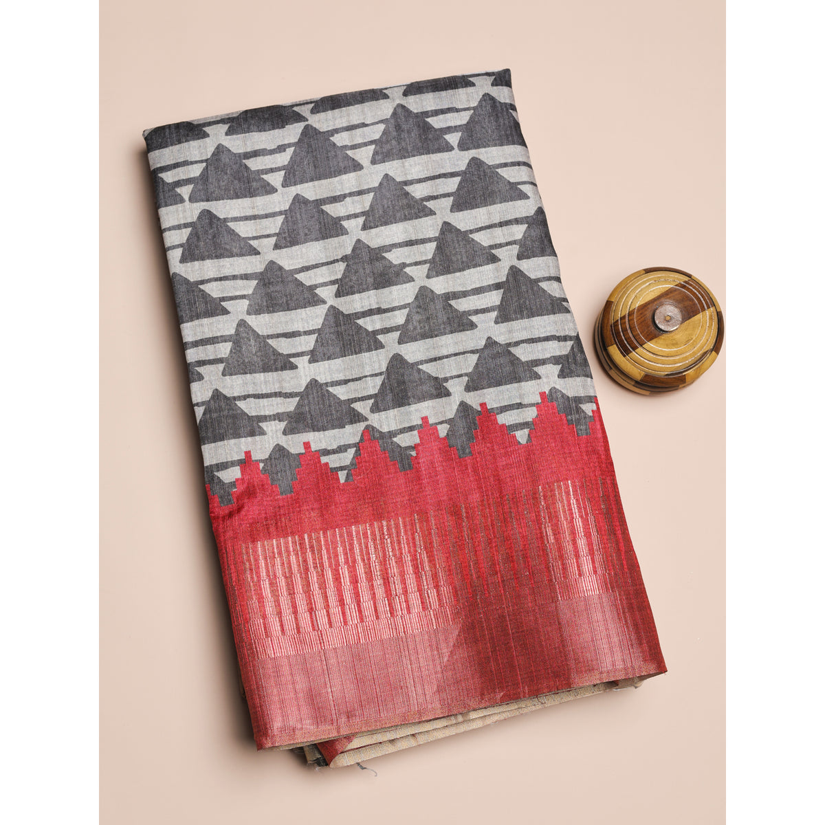 SEMI TUSSAR PRINTED FABRIC