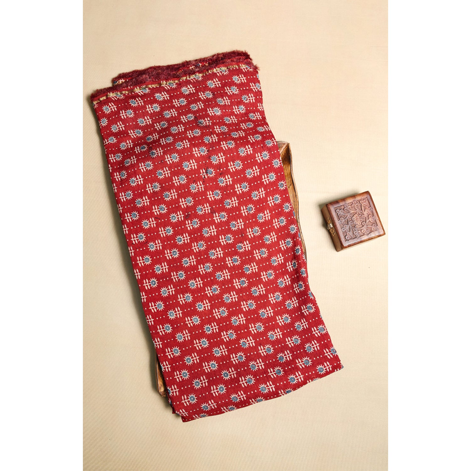ORGANZA AJRAKH PRINTED FABRIC