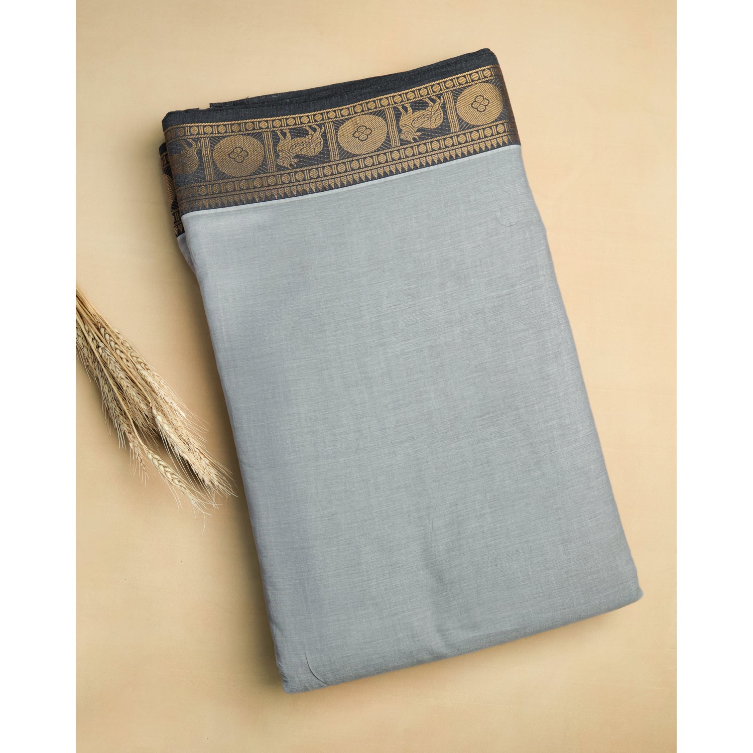 PURE COTTON HANDLOOM PICHWAI TEMPLE BORDER FABRIC
