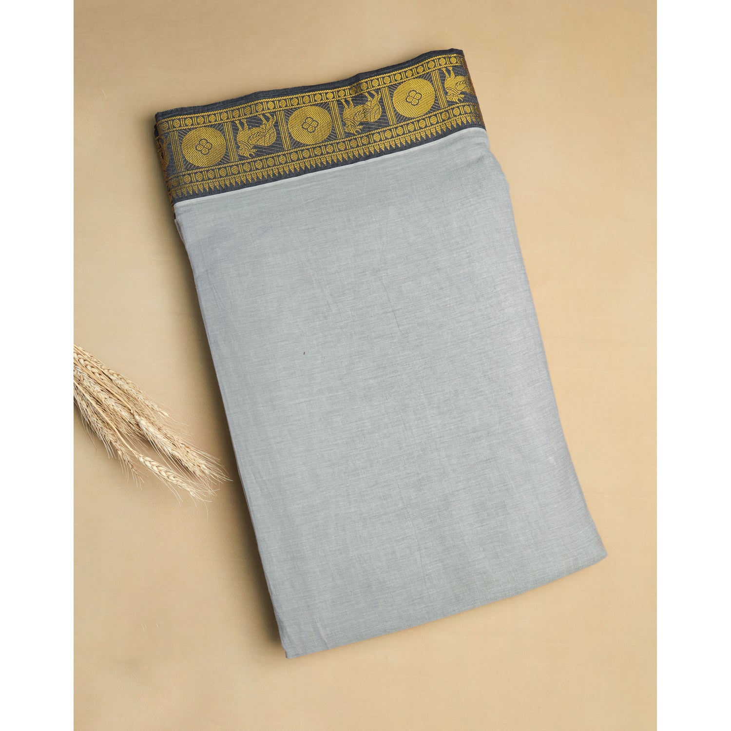 PURE COTTON HANDLOOM PICHWAI TEMPLE BORDER FABRIC