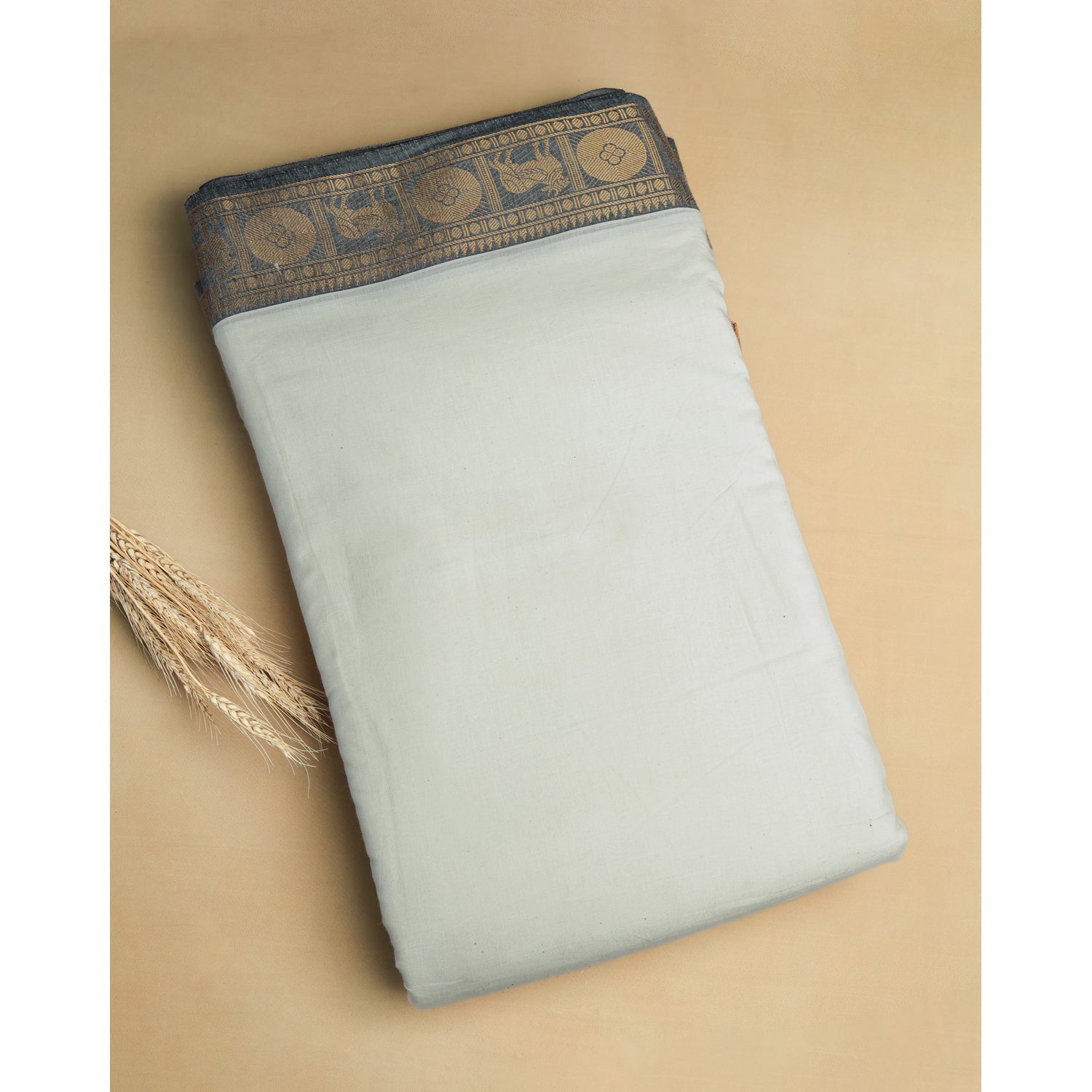 PURE COTTON HANDLOOM PICHWAI TEMPLE BORDER FABRIC