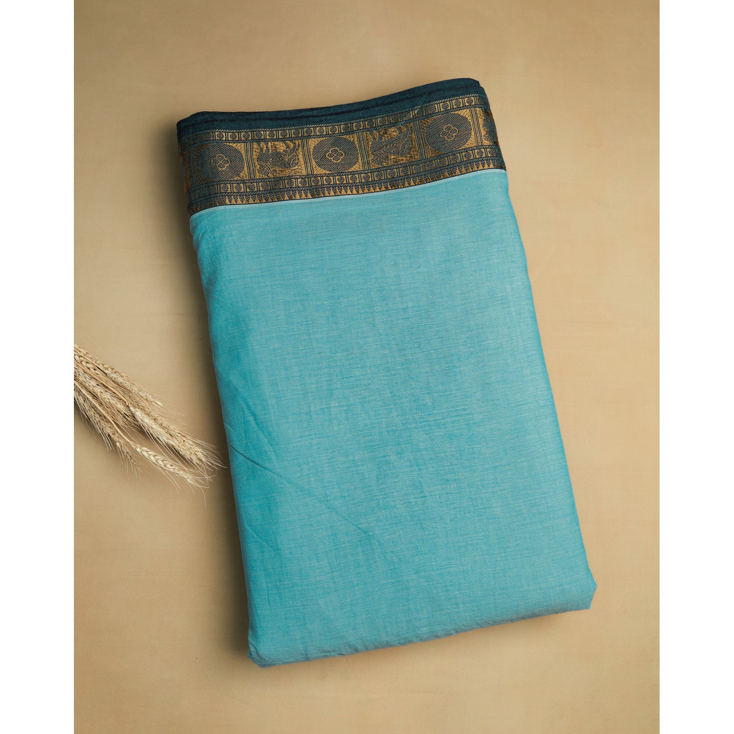 PURE COTTON HANDLOOM PICHWAI TEMPLE BORDER FABRIC