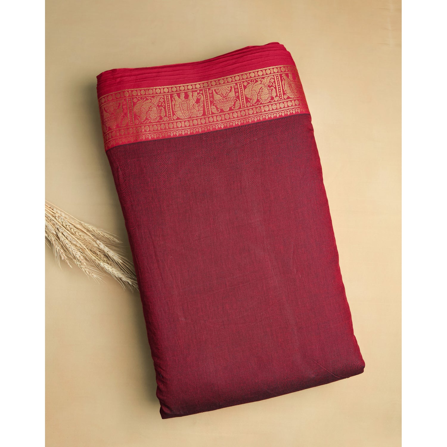 PURE COTTON HANDLOOM PICHWAI TEMPLE BORDER FABRIC