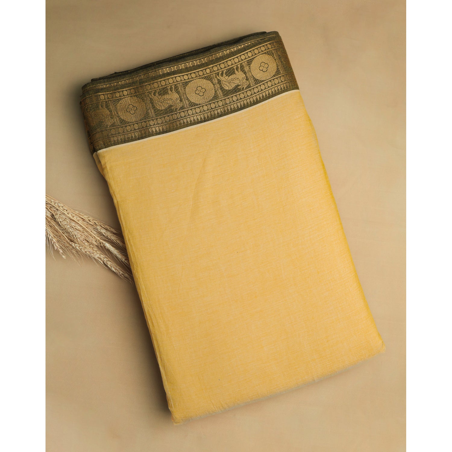 PURE COTTON HANDLOOM PICHWAI TEMPLE BORDER FABRIC